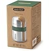 BLACK + BLUM Vacuum Food Flask | Leak Proof Insulated Stainless Steel Lunch Container with Ladle Spoon for Hot and Cold Food | Travel, Office Lunch Box for All Ages | Olive 13.5 oz / 400 ml