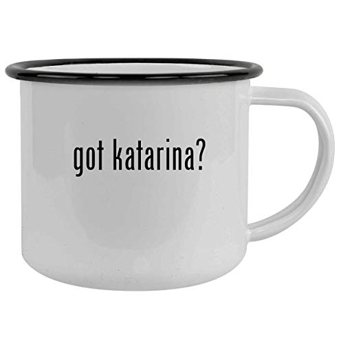 got katarina? - 12oz Camping Mug Stainless Steel, Black