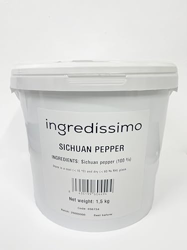 PIMIENTA SICHUAN - 1,5 kg, Especia Exótica y Aromática, Sabor Cítrico y Picante, 100% Natural, Uso Profesional