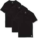 adidas shirt herren baumwolle Fit: Regulär Stil: Sportlich Adidas Herren kurzarm Unterhemd (3er Pack) V- Ausschnitt T- Shirt (Gr. S - 3XL) , Schwarz, XXL