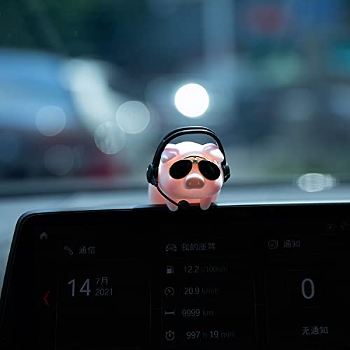 Car Rear View Mirror Pendant Lucky Piggy Hanging Ornament Auto Interior Decoration (Pilot) #TOP2