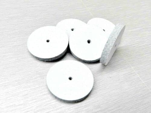 Silicone Square Edge Wheels White Coarse for Jewelry Polishing Made in Germany Pack of 10 by JTS