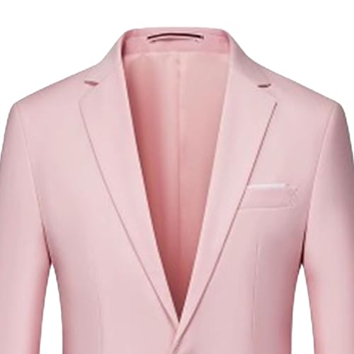 Men’s Slim Fit Button Sport Coats Solid Lightweight Suit Jacket Casual Blazer for Wedding Prom Party4