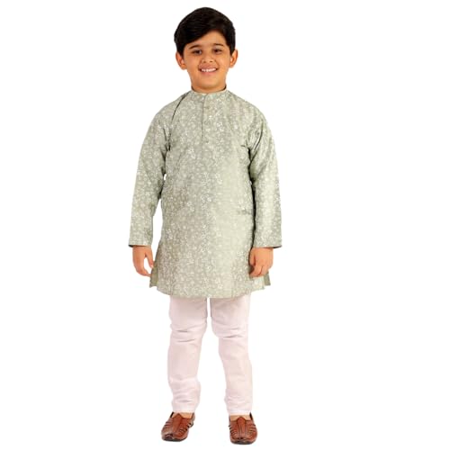 Image of Boy's Kids Kurta Pajama Set | Solid | Cotton| Traditional Ethnic Wear | 1 To 16 Years | P-171
