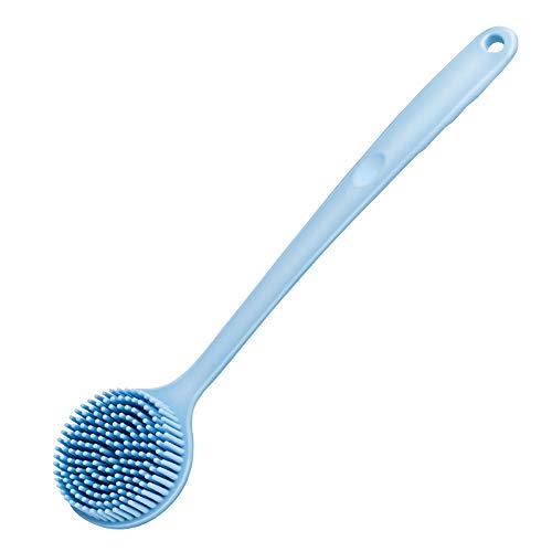 Back Scrubber,Bath Body Brush for Exfoliating,Silicone Shower Brush Long Handle Massage Improve Your