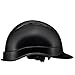 ACERPAL Cap Style Vented Black Solid Color OSHA Hard Hat with 6 Point Suspension