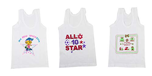 Image of White Boys' Underwear Vests /Baniyan Cotton Regular fit for Toddlers