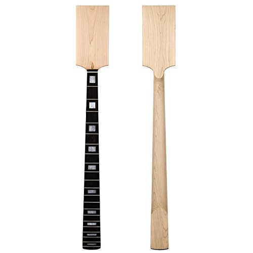 Electric Bass Guitar Neck Paddle Head DIY Unfinished Replacement 21 Frets Bolt On