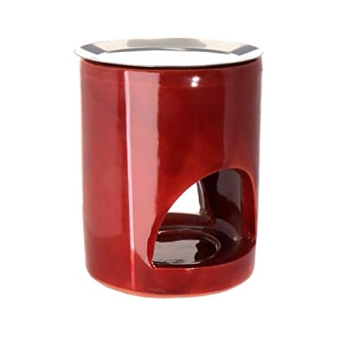 NKlaus Quemador de Incienso con Placa de Acero Inoxidable Rojo Cover