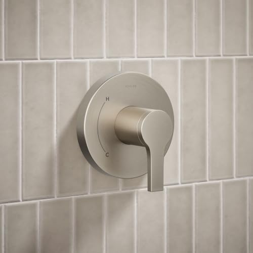 Juego de grifería para ducha Elate Rite-Temp de Kohler, con cabezal monofunción de 1,75 GPM, acabado niquel cepillado vibrante, solución flexible para ducha, acabado resistente a la corrosión miniatura 3