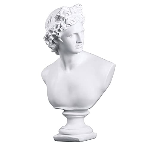 Estatua clásica griega blanca David de 11.8 pulgadas en resina