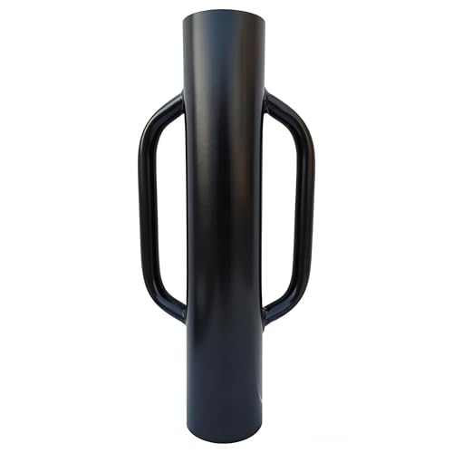 MTB Supply 1 Pack 24 Inch Fence Post Driver with Handle 12LB Black Iron T Post Pole Pounder Hand Post Rammer for U Fence Post Wooden Post