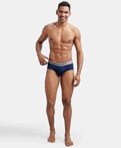 Image of Jockey 8037 Men's Super Combed Cotton Solid Brief with Ultrasoft Waistband (Pack of 2)