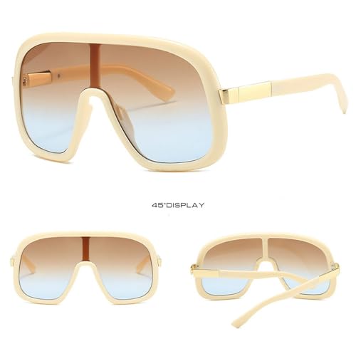 Vintage Oversized Square Shield Sunglasses Women Luxury Trendy Sun Glasses For Ladies Big Frame Eyewear2