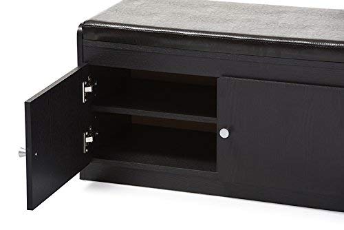 image for Baxton Studio Margaret Modern & Contemporary Wood 2-Door Shoe Cabinet 
