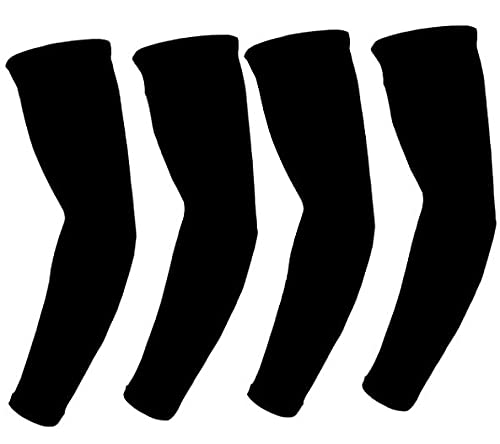 High Performance Arm Sleeves for Athletic Arm Sleeves Perfect for Cricket, Bike Riding, Cycling Lymphedema, Basketball, Baseball, Running & Outdoor Activities (2 PAIR COMBO)