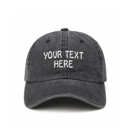 Soft Washed Baseball Cap Custom Hat Personalized Text
