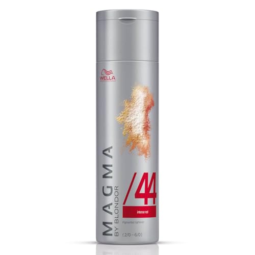 Image of Wella Magma By Blondor Pigmented Lightener Hair Colour, No. 44 Intense Red, 0.12 kg, 8005610586397