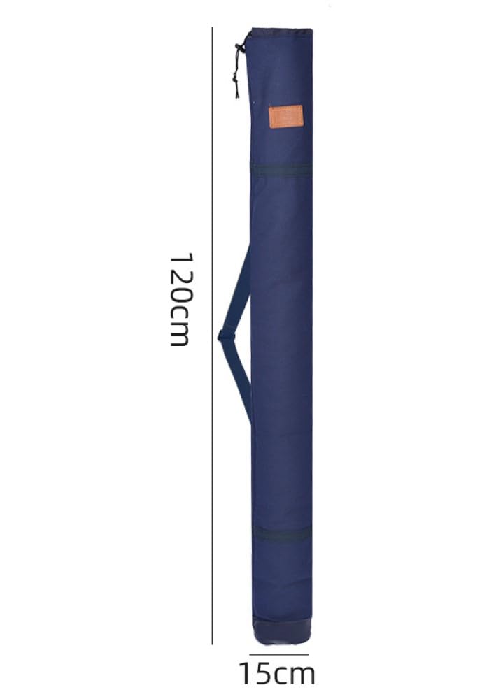 Angeltasche, tragbar Angelruten-Tasche, Angelruten-Schutztasche, Rutenfutteral Angelkoffer Angelrutentaschen, für Outdoor-Angelrute,Blau