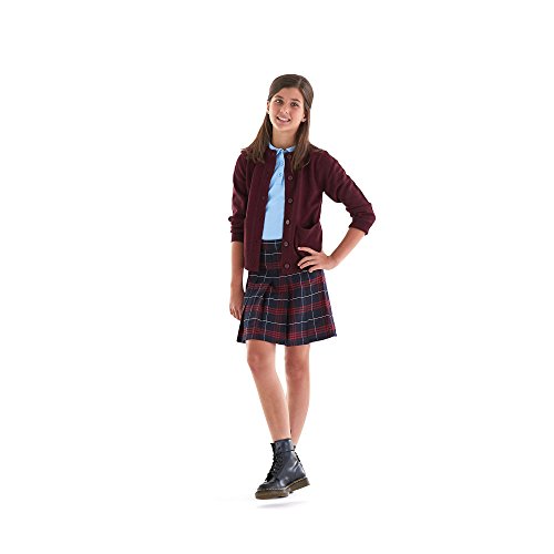 French Toast Girls Anti-Pill Crew Neck School Uniform Cardigan Sweater, Burgundy, 10 12 Us #TOP1