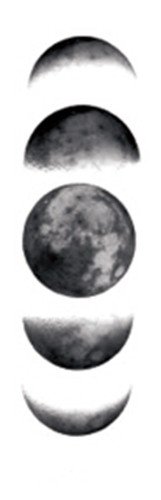 SanerLian Black Geometry Tree Tattoo Sticker Moon Phase Arrow Temporary Fake Tatoo Waterproof Men Women Arm Shoulder Back Body Art 13.8X4cm Set of 12 (SF177)