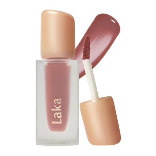 Laka Fruity Glam Tint | Glowing Korean Lip Tint with Hydrating Lightweight Texture | Buildable Color, Non-Sticky High Shine Gloss | K-Beauty Korean Makeup | #143 Brulee, 0.15oz