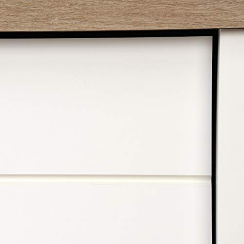 Image of Sauder Cottage Road 4-Drawer Chest, Soft White finish, L: 32.44 inch x W: 19.29 inch x H: 44.92 inch