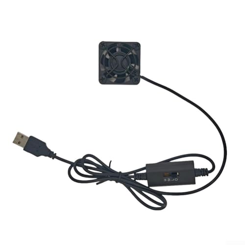BlissfulAbode Ventilador alimentado por USB de 40 mm con 3 velocidades ajustables, diseño compacto para una mayor eficiencia de refrigeración (B)
