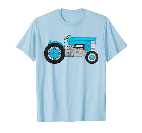 Azul Vintage Tractor Granjero Agricultura Papá Abuelo Camiseta