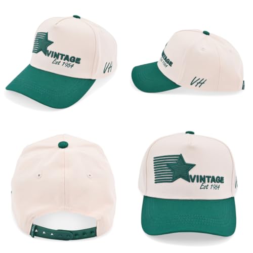 VINTAGE HAVANA Trucker Hats Women & Men | Western Retro Snapback Hat | Cute Trendy Fashion Baseball Cap One Size Bone/Green