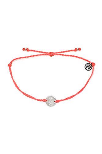 Pura Vida Aloha Silver Pineapple Coin Bracelet w/Plated Charm - Adjustable Band, 100%