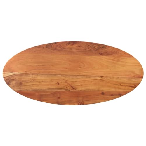 vidaXL Tischplatte, Holzplatte für Tisch Esstisch Couchtisch, Ersatztischplatte Massivholzplatte, 110x40x2,5cm Oval Massivholz Akazie