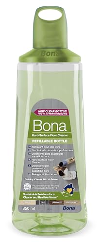 Bona detergente per pietra, piastrelle e laminato 850 ml, pulifughe piastrelle, detergente per laminato, lvt pavimento, detergente pavimenti ceramica, cartuccia per spray mop premio