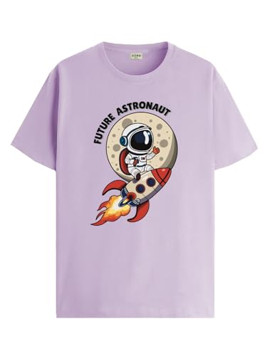 Image of ADRO T Shirts for Boys & Girls | Astronaut Printed T-Shirt | Ages 3-14 | 100% Cotton Round Neck Tshirt for Boys