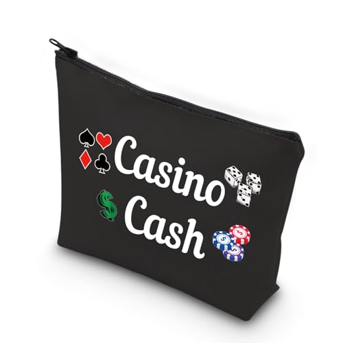 VAMSII Casino Cash Money Bag Casino Gambling Makeup Bag Casino Lover Accessory Pouch (Casino Cash)