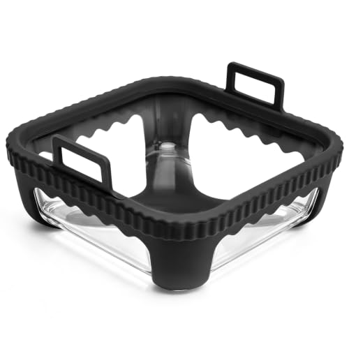 Glas Auflaufform Airfryer für Cosori TurboBlaze Airfryer 6L-6,4L / Philips Airfryer 6,2L (NA230) / Ninja AF180EUCP/Russell Hobbs 8L-8,3L, Heißluftfritteuse Zubehör,BPA-frei,kratzfest,spülmaschinenfest