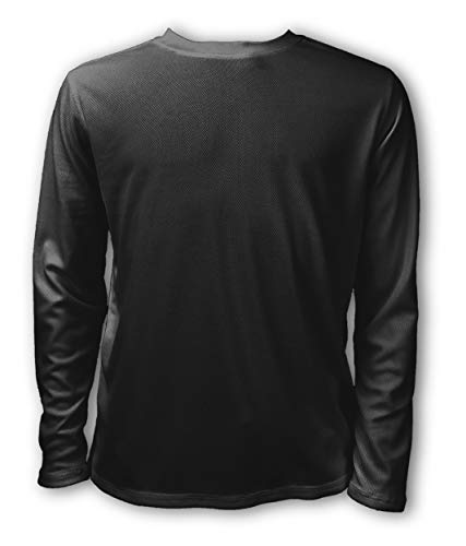INGEAR Boys' Swim Shirt UPF Boys Sun Shirts Boys' Long Sleeve Rash Guard (Black, Medium)