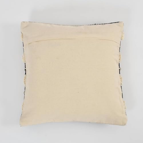 Furnistitchs Premium Decorative Throw Cushion Pillow Cover Boho Home Decor - Living Room Bedroom Couch Sofa Cushion Covers 16 inch x 16 inch (1, Blue Squares)