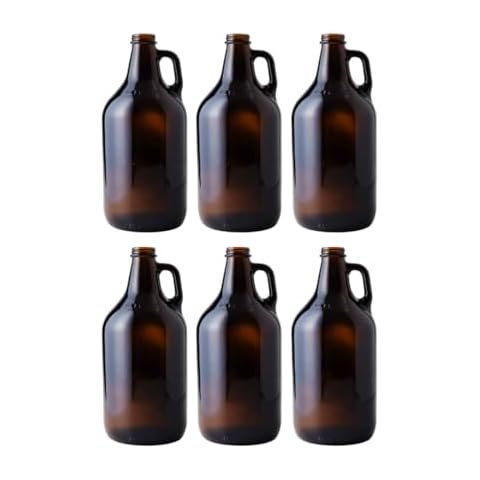 True Fabrications Amber Beer Growlers with Poly Seal Caps Cover