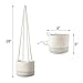 Mkono Hanging Rope Planter Baskets Indoor Cotton Hand Woven Plant Holder Up to 7