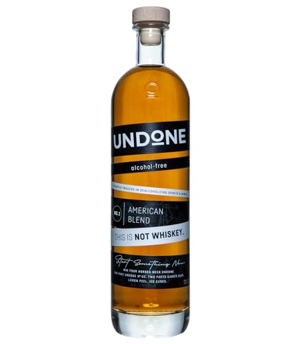 UNDONE American Blend - Not Whiskey · 700ml · Alkoholfreier Whisky mit authentischem Geschmack · Natürliche Inhaltsstoffe · <0,3% Alkohol für 24,20 EUR (-3%) statt 24,92 EUR bei amazon.de Bild: UNDONE American Blend - Not Whiskey · 700ml · Alkoholfreier Whisky mit authentischem Geschmack · Natürliche Inhaltsstoffe · <0,3% Alkohol für 24,20 EUR (-3%) statt 24,92 EUR bei amazon.de