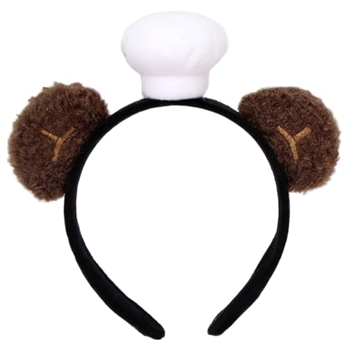 Bandeau oreilles ours peluche haute qualité accessoire cheveux adulte