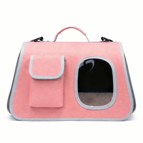 Image of Cat Backpack Carrier Expandable Pet Carrier Backpack for Small Medium Cats Fit Up to 18 Lbs, Foldable Puppy Backpack Carrier for Travel, Hiking (Baby Pink, 20Lx27Hx38W)