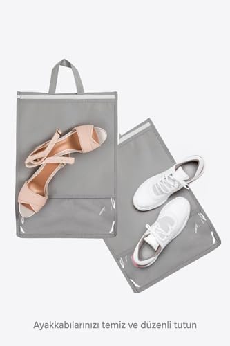 Bavul İçi Düzenleyici 5'li Set Valiz Seyahat Organizeri Ayakkabı Torbası Hurç - Görsel 5