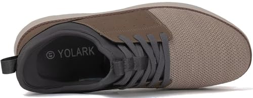 Image of YOLARK Men Casual Dress Shoes Fashion Sneakers Lightweight Breathable Laceless Walking Shoes Gym Tennis Athletic
