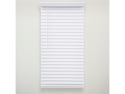 Eclipse 2in. Faux Wood Blinds, 20"W x 48"L in White