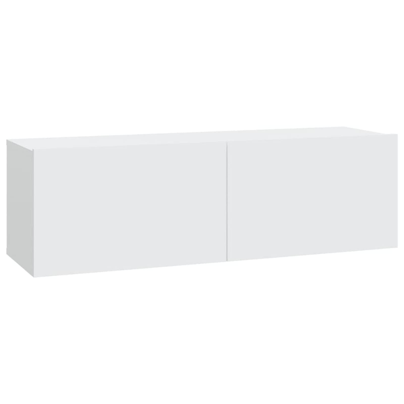 Festnight Muebles de Salón Moderno 3 pzas Mueble salón Modular Conjunto Completo Mueble TV Mueble de Pared para TV Mesa de TV Colgante Mueble de TV Flotante Blanco