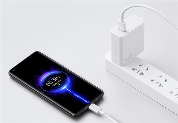Image of 120W Super-Turbo Hyper Charging Combo For Xiaomi Redmi Note 9 /9 Power /9 Prime /Note 10 /Poco M2 Pro /Note 7 Pro /Note 9 Pro /Note 8 /Note 7 /Mi A1 /Mi A2 /Mi A3,Usb Type C,White(Fix16)