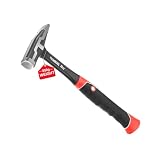 Meiwaltee 20 oz One-piece Forged Engineer Hammer, Sheet Metal Hammer 850g, Non-slip Rubber Grip For...