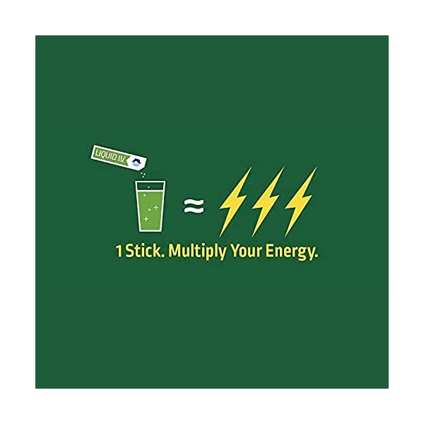 Liquid I.V. Hydration + Energy Multiplier - Lemon Ginger - Hydration Powder Packets | Electrolyte Drink Mix | Easy Open Single-Serving Stick | Non-GMO | 14 Sticks